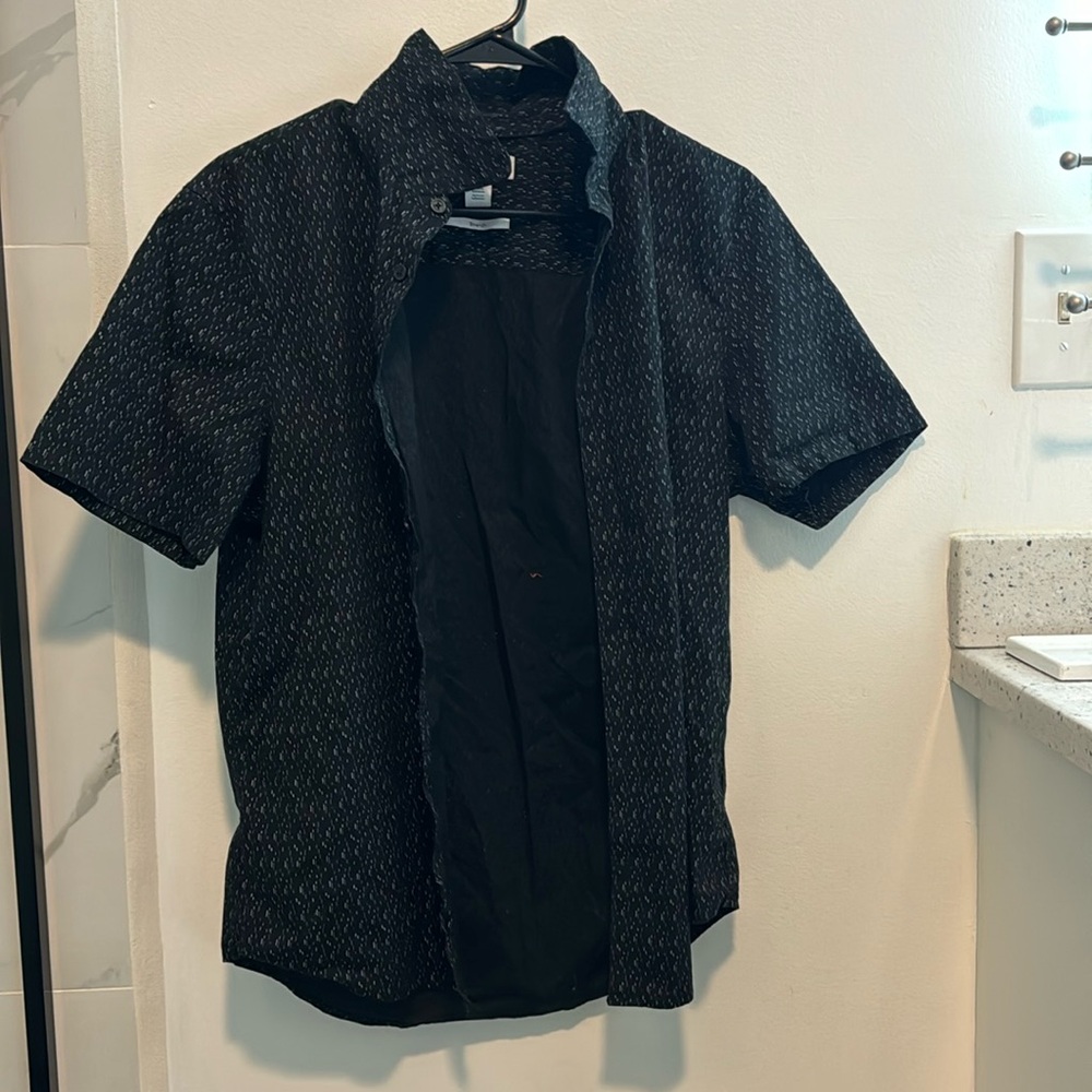 Calvin Klein stretch button up short sleeve